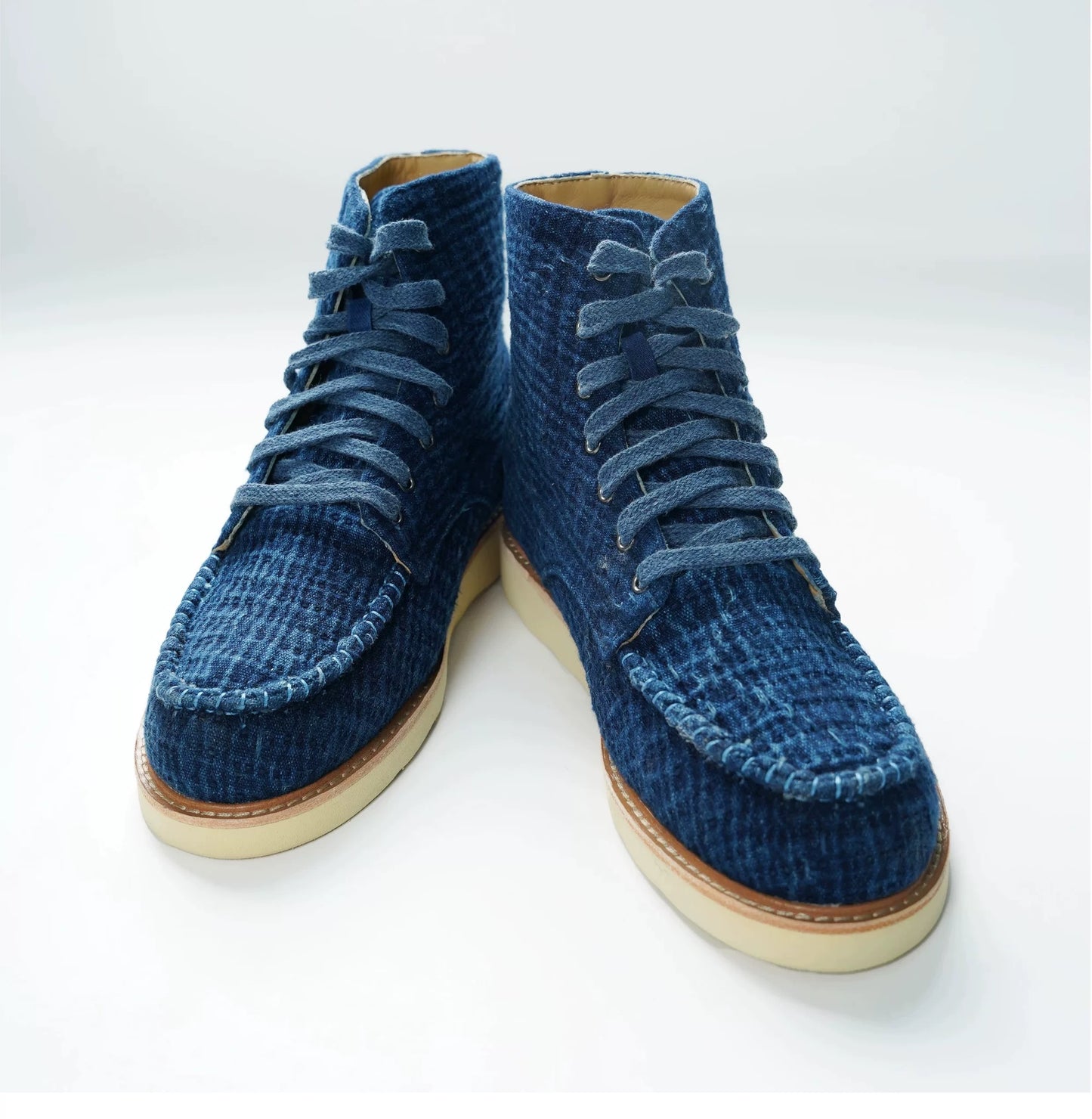 Indigo Dye Sashiko Starry Boot