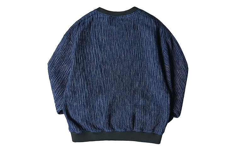 Indigo Dye Sashiko Worker Sweatshirt