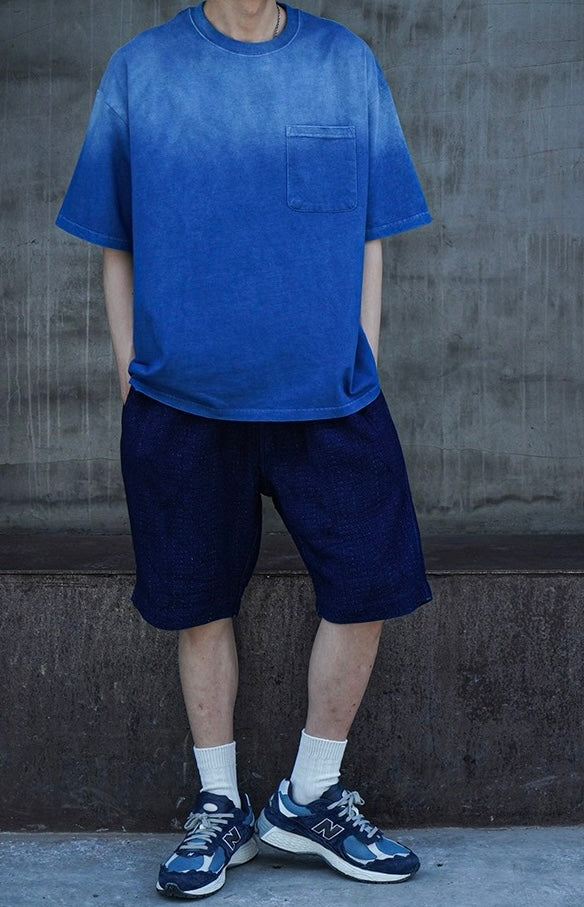 Indigo Dye Two Tone T-Shirt