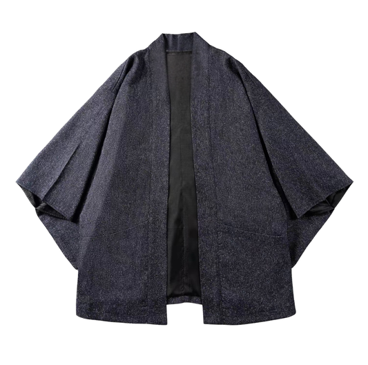 Dark Grey Pinstripe Hanten Jacket