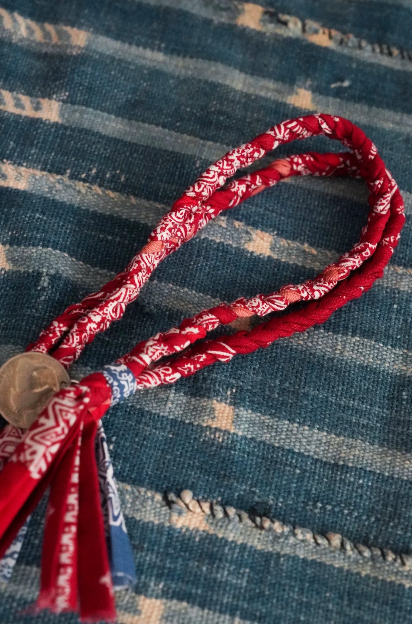 Bandana Paisley Coin Necklace