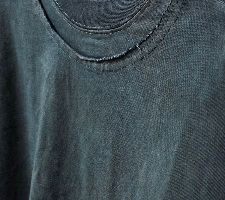 Dark Indigo Dye Basic T-Shirt