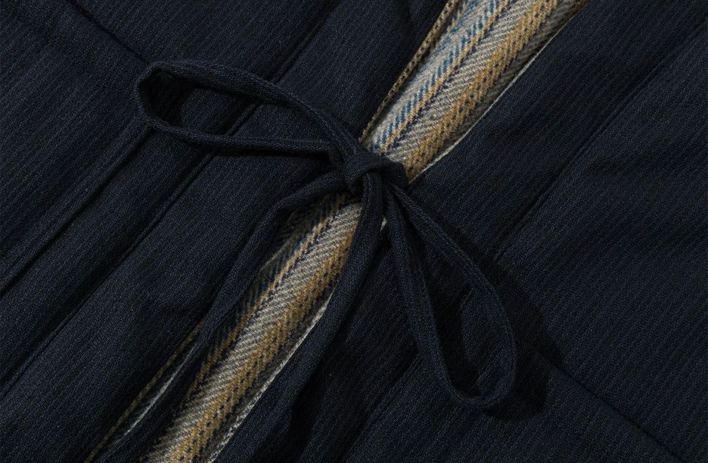 Navy Reversible Stripe Noragi Jacket