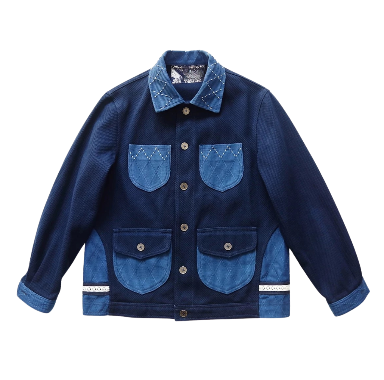 Indigo Dye Kendo Sashiko Heavyweight Coat