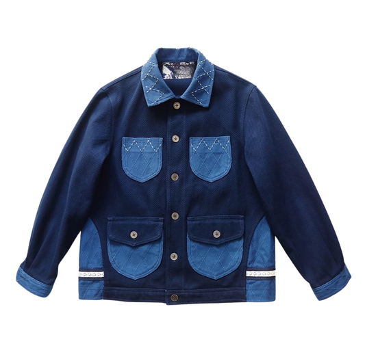 Indigo Dye Kendo Sashiko Heavyweight Coat