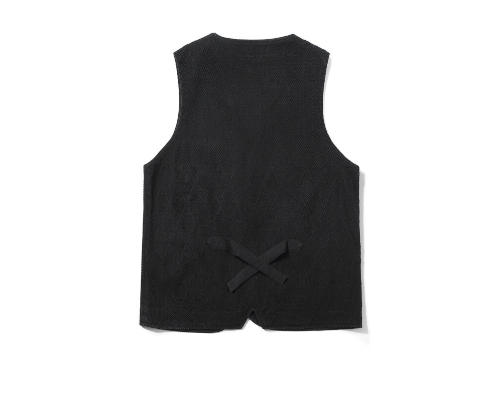 Black Sashiko Kendo Vest