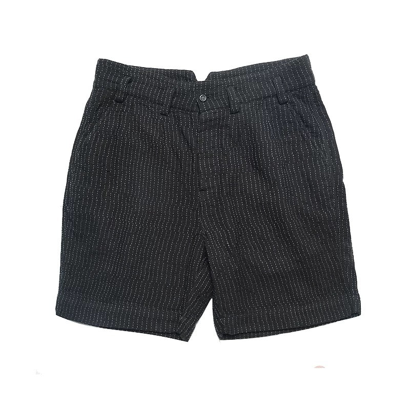 Black Sashiko French Shorts