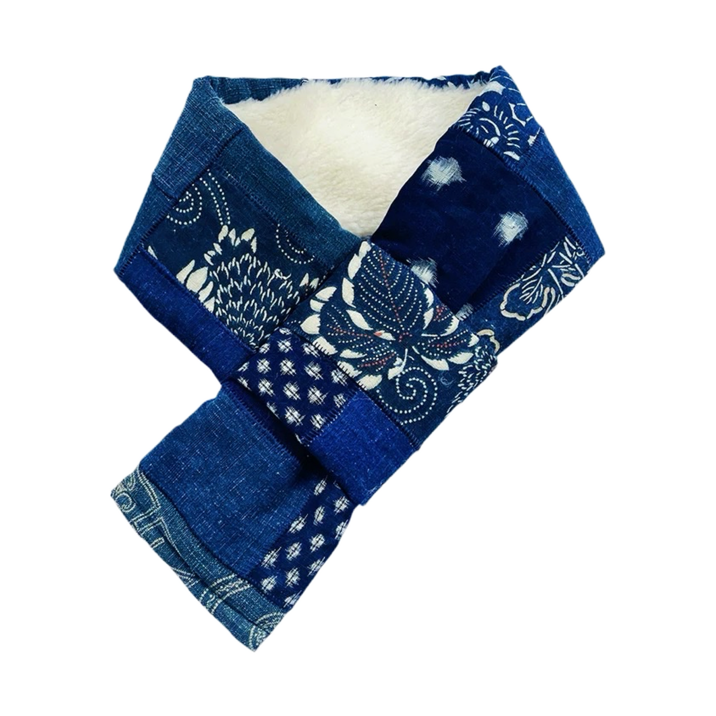 Indigo Dye Kofu Patchwork Shepra Wrap