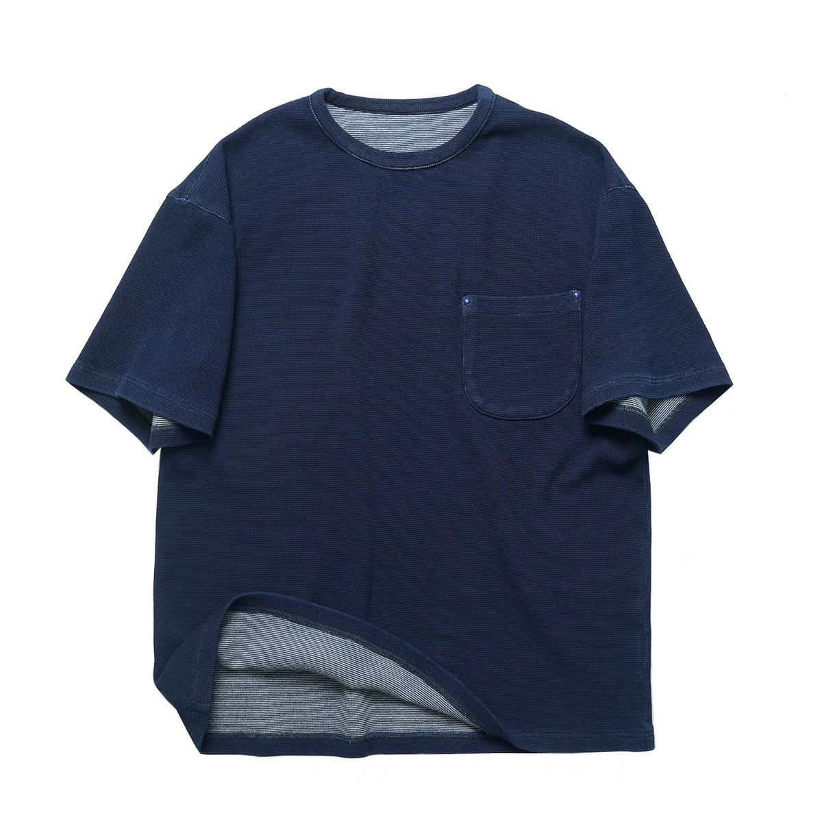 Indigo Dye Heavyweight Waffle T-Shirt