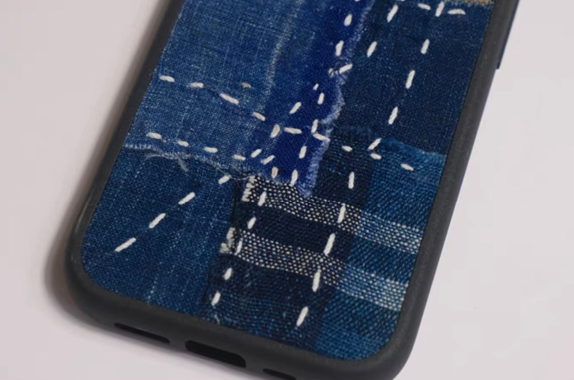 Indigo Dye Sashiko iPhone Cases