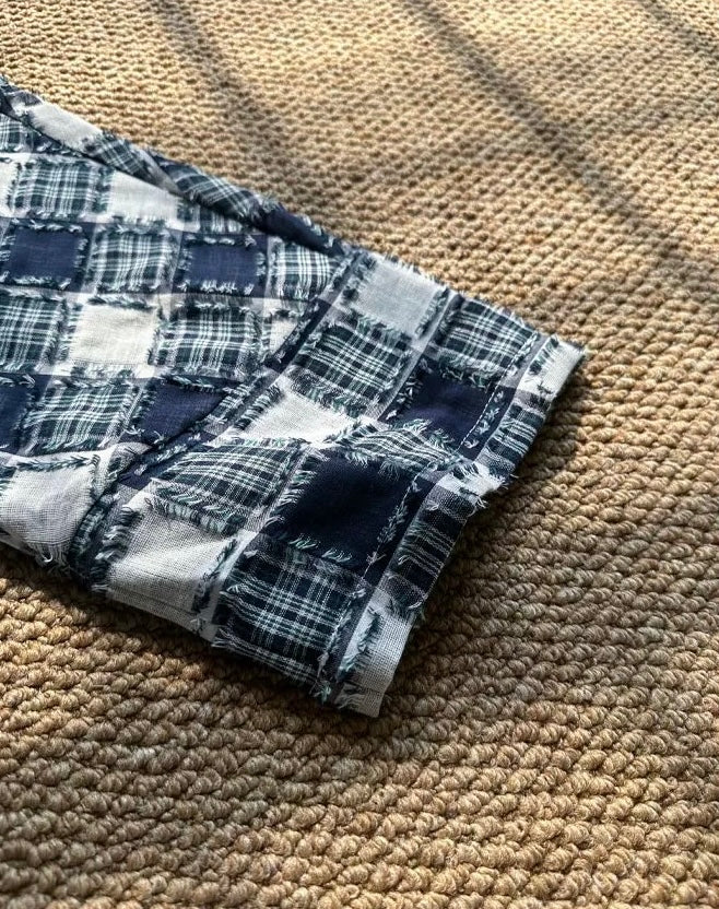 Frayed Checked Noragi Jacket