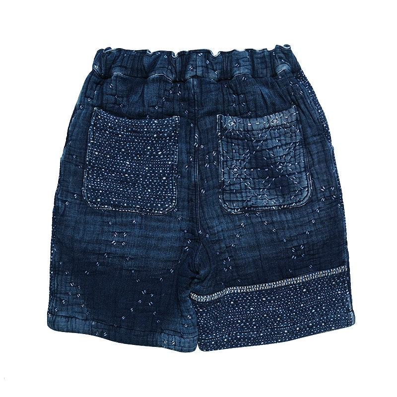 Indigo Dye Sashiko Starry Night Shorts