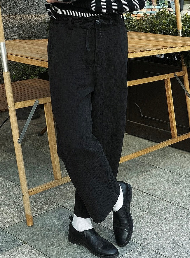 Black Sashiko Pants