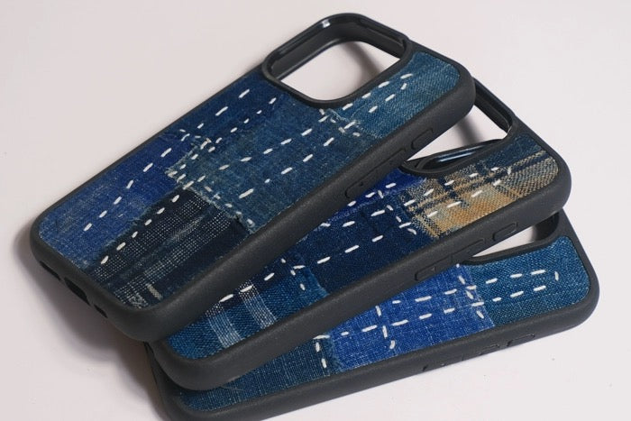 Indigo Dye Sashiko iPhone Cases