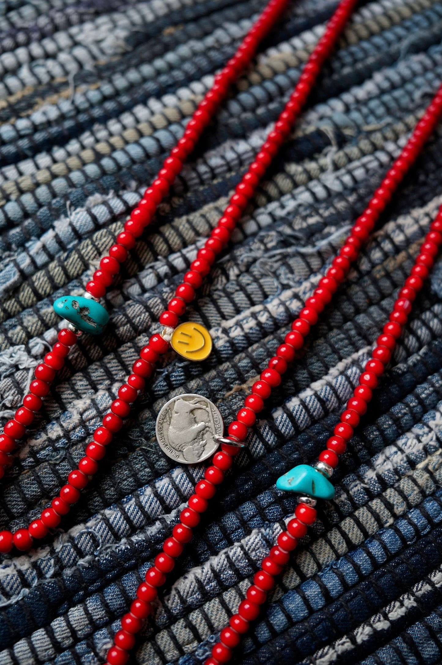 Red Glass Bead Necklace