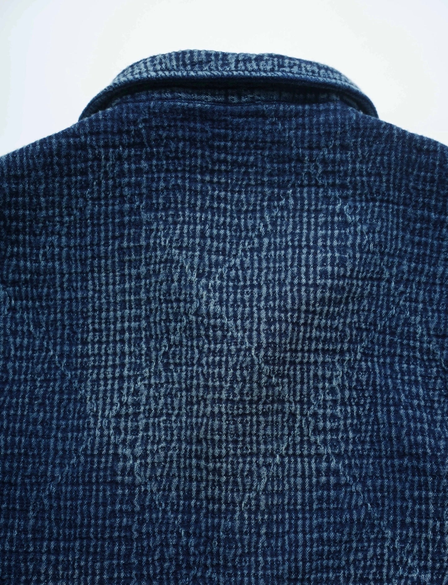 Indigo Dye Sashiko 3 Buttons Blazer Jacket