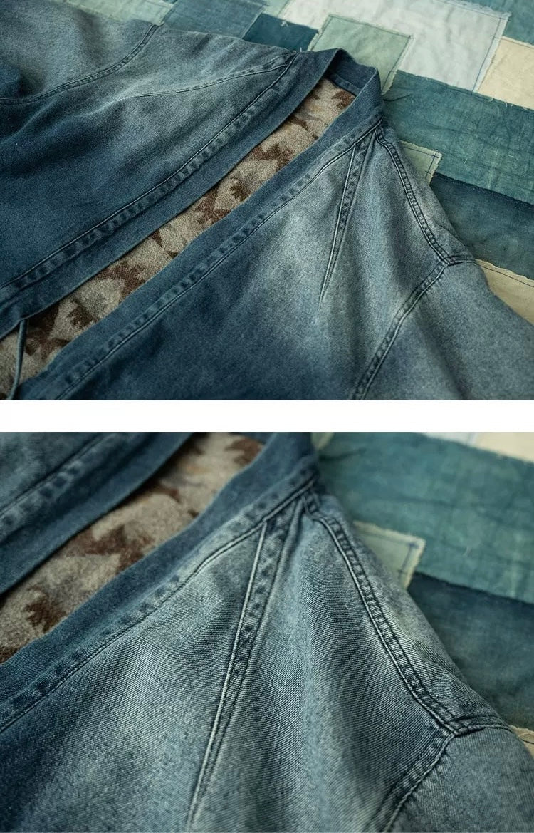 Denim Folk Reversible Haori Jacket