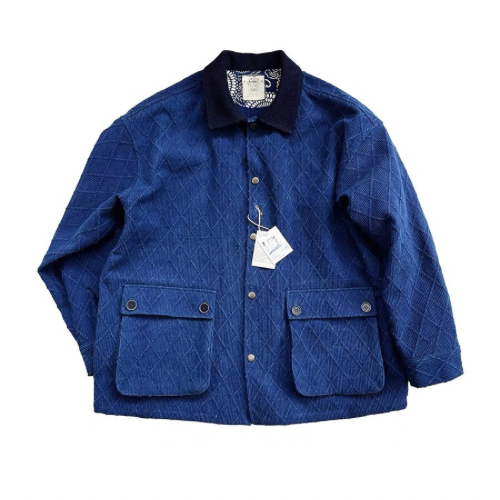 Indigo Dye Patchwork Worker Kendo Jacket