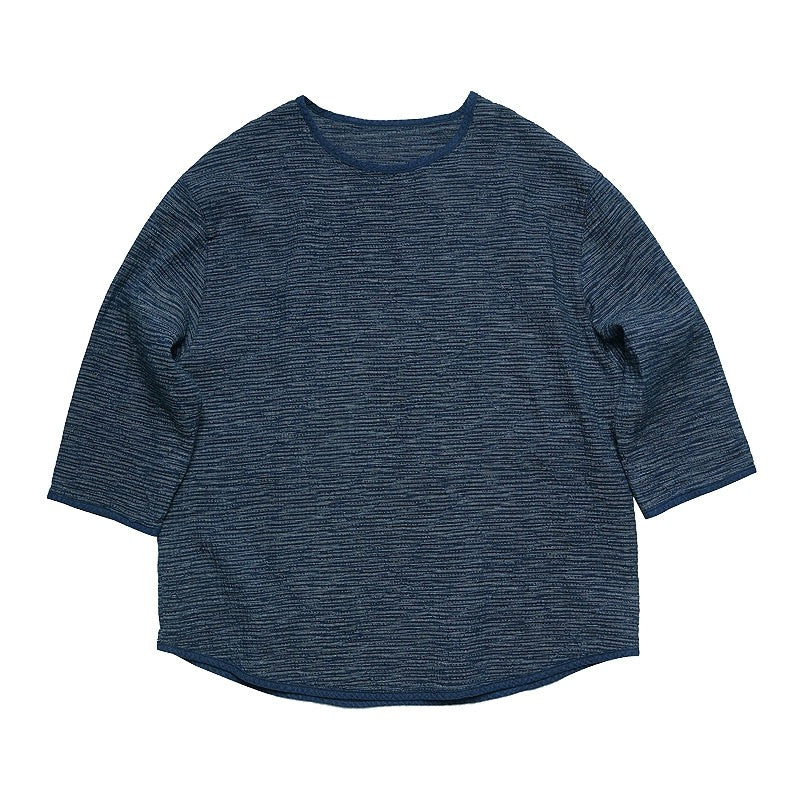 Indigo Dye Sashiko 3/4 Sleeve T-Shirt