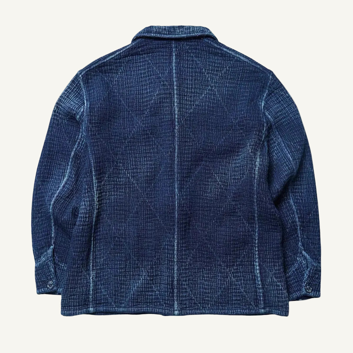 Indigo Dye Patchwork Sashiko French Work Jacket