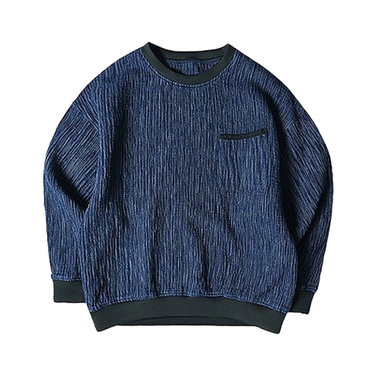 Indigo Dye Sashiko Worker Sweatshirt