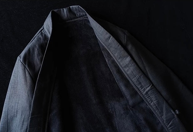Black Longline Haori Coat