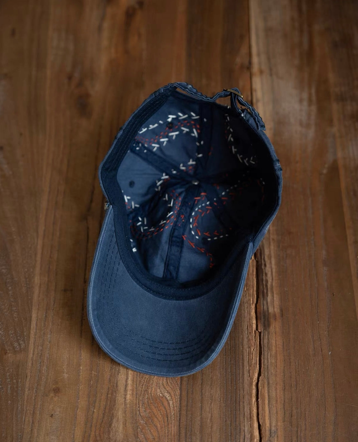 Indigo Dye Boro Patchwork Sashiko Cap