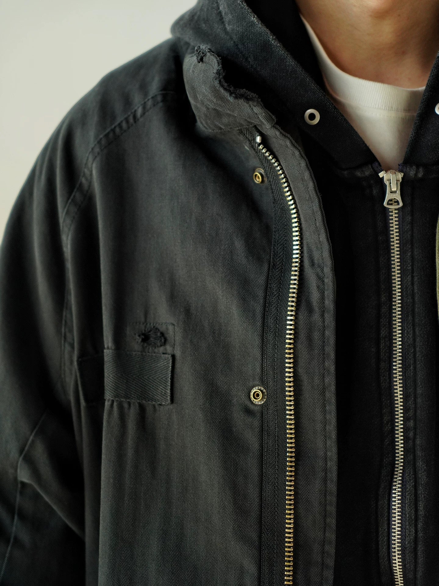 Mud Dye Distressed Short M65 Parka