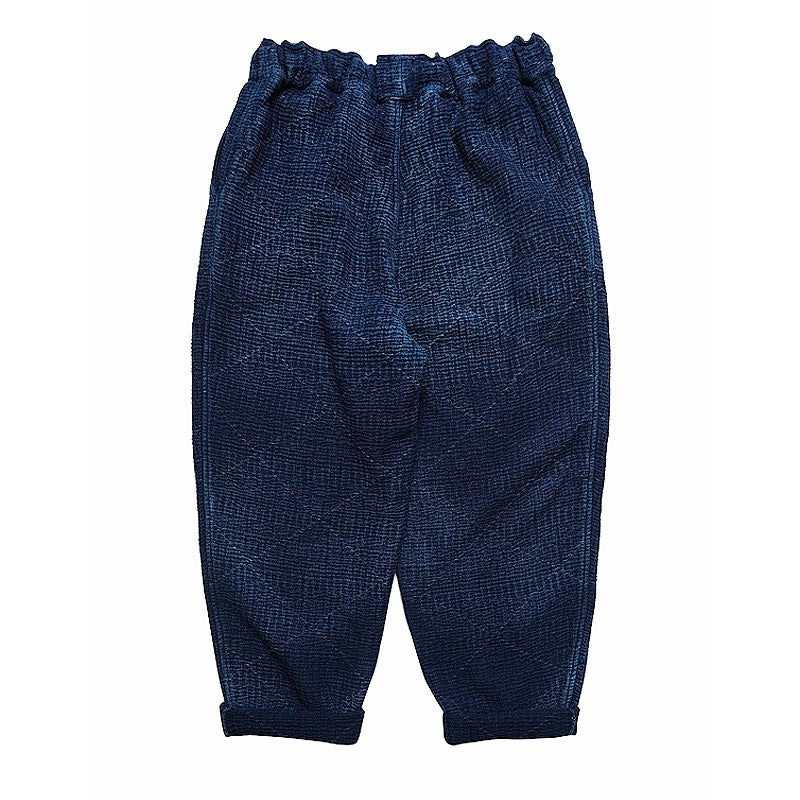 Indigo Dye Sashiko Carrot Tapered Pants