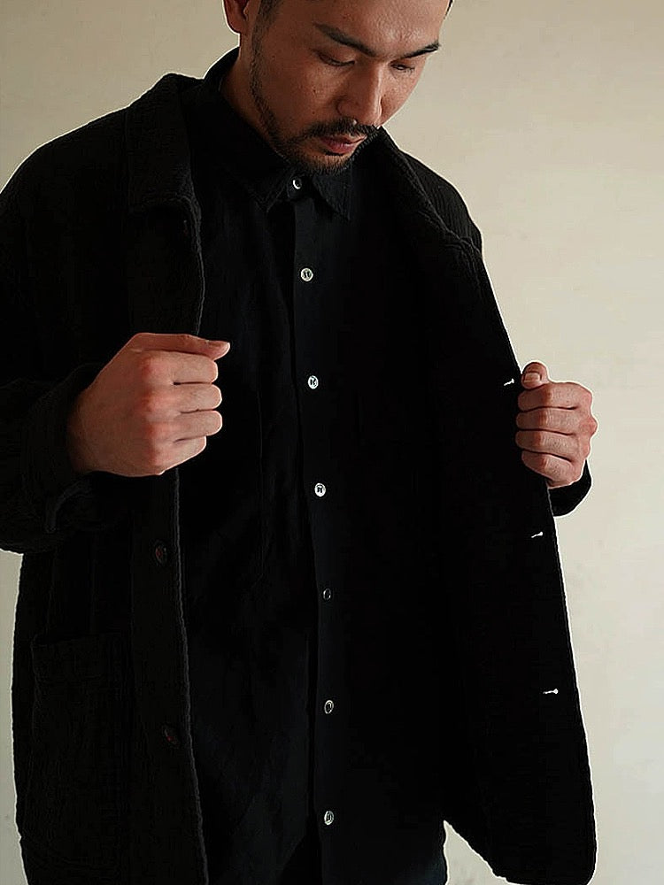 Black Sashiko Casual Jacket