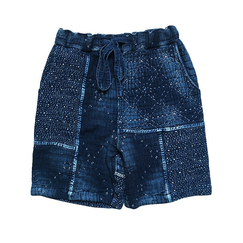 Indigo Dye Sashiko Starry Night Shorts