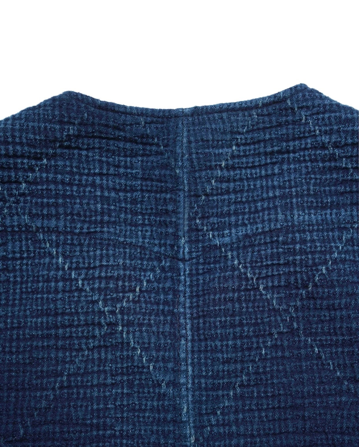 Indigo Dye Sashiko Multi-Pockets Vest