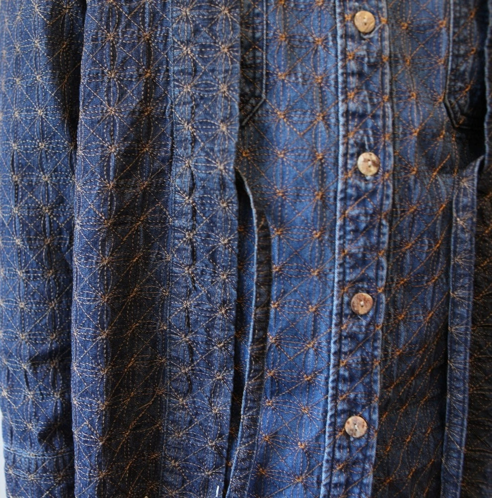 Denim Sashiko Noragi Jacket