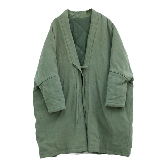 Military Green Oversize Padded Haori Jacket