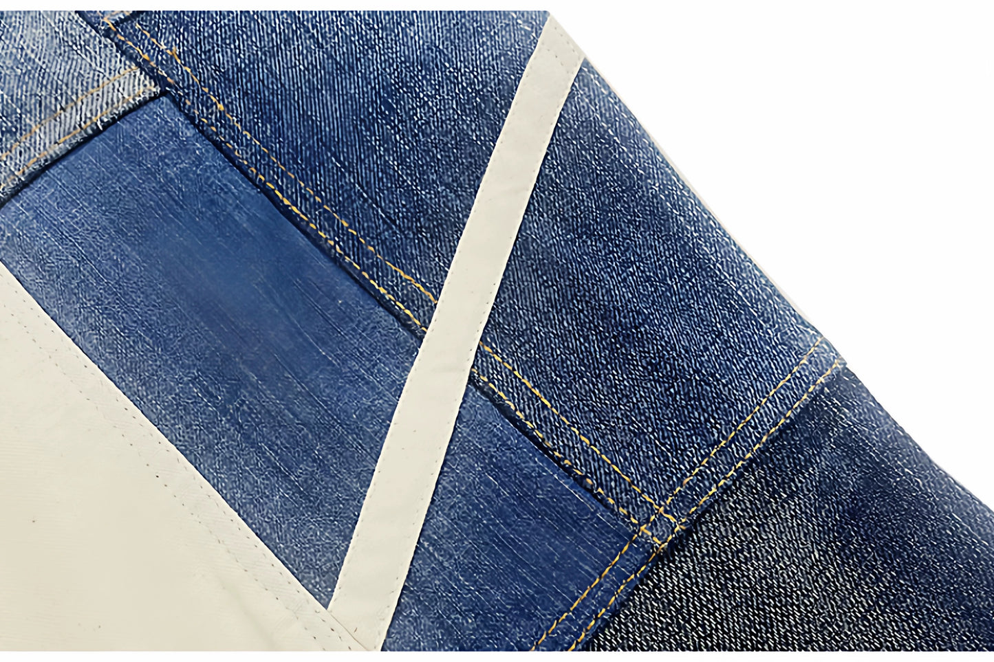 Retro Denim Patchwork Shirt