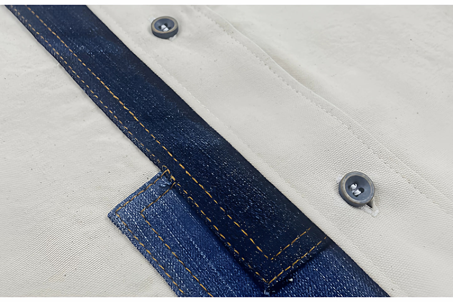 Retro Denim Patchwork Shirt