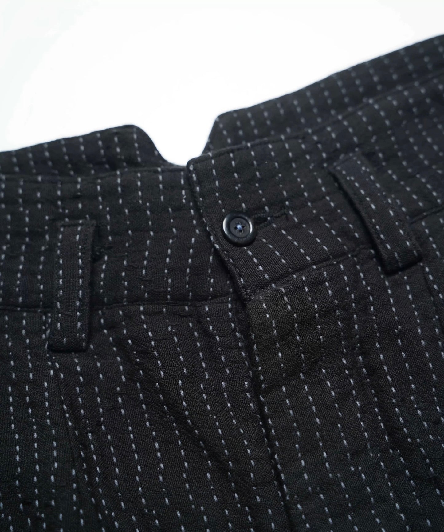 Black Sashiko French Shorts