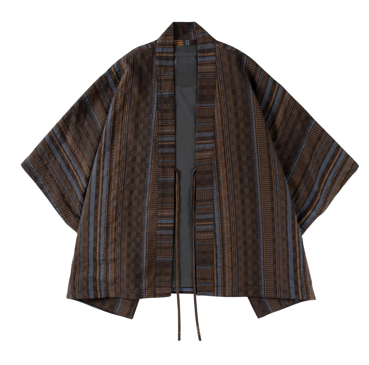 Multi-Stripe Sashiko Hanten Jacket