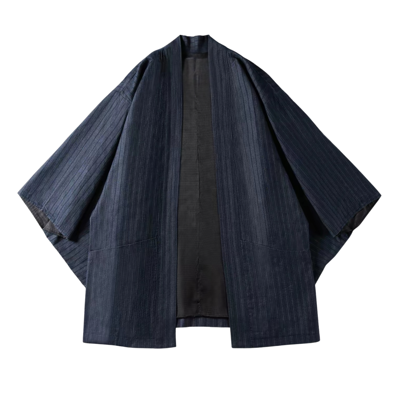Navy Pinstripe Hanten Jacket