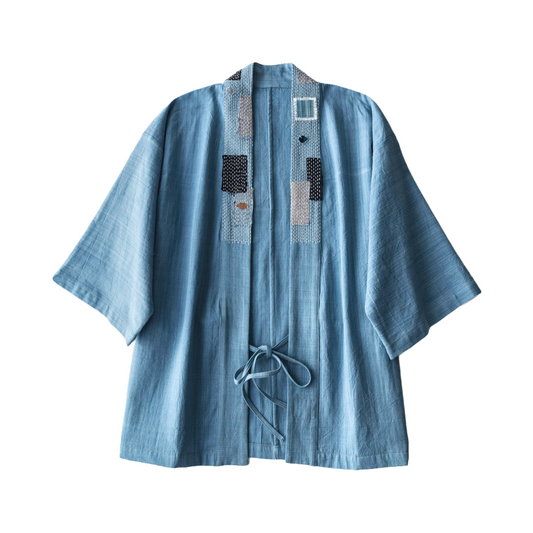 Indigo Dye Kofu Weaving Kimomo Jacket