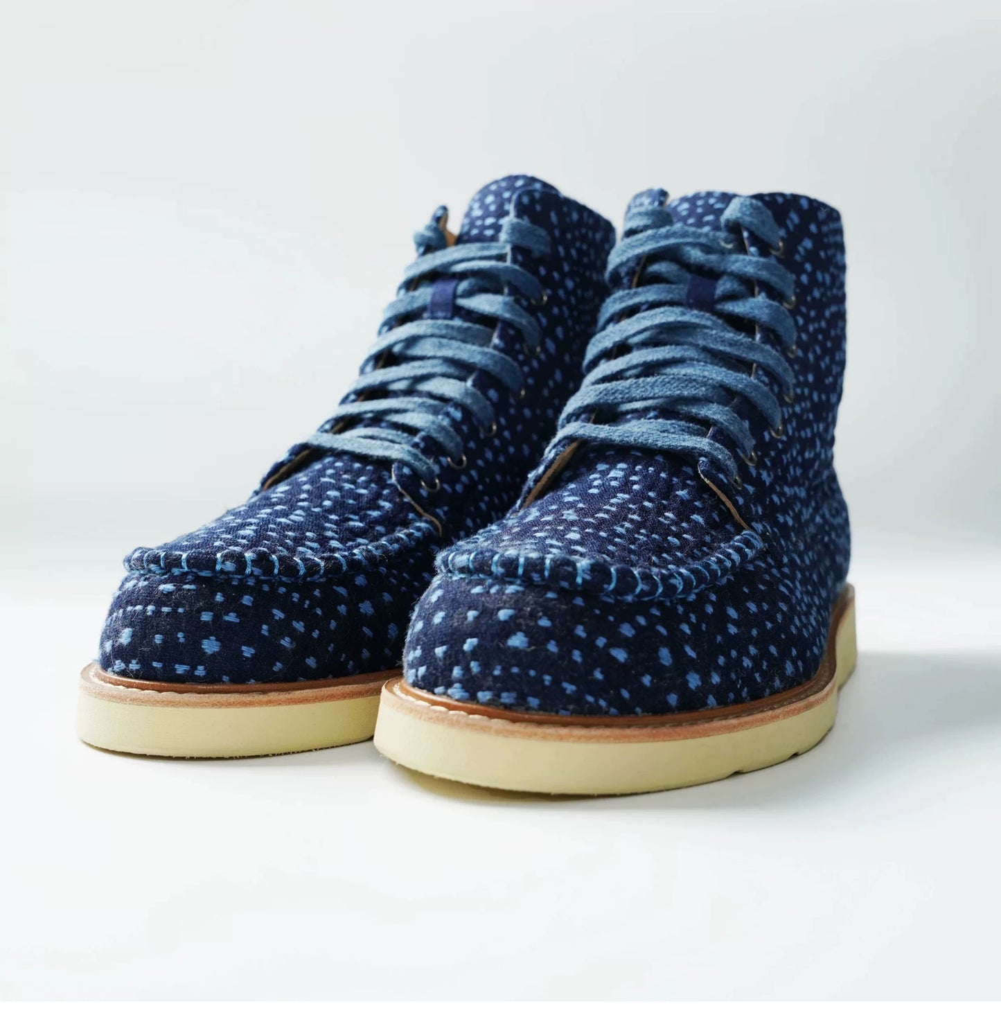 Indigo Dye Sashiko Sakura Boot