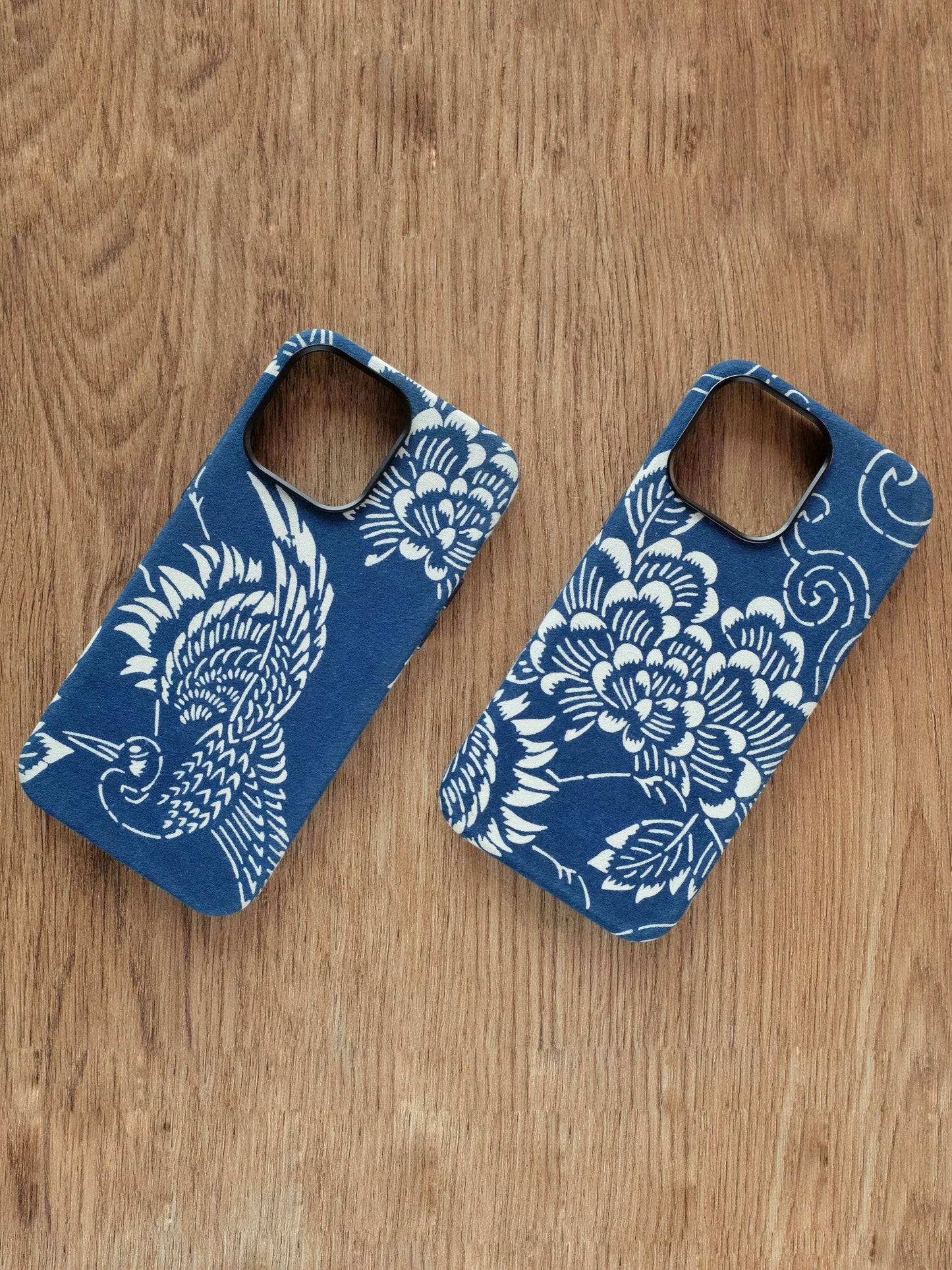 Indigo Dye Folk iPhone Cases with MagSafe