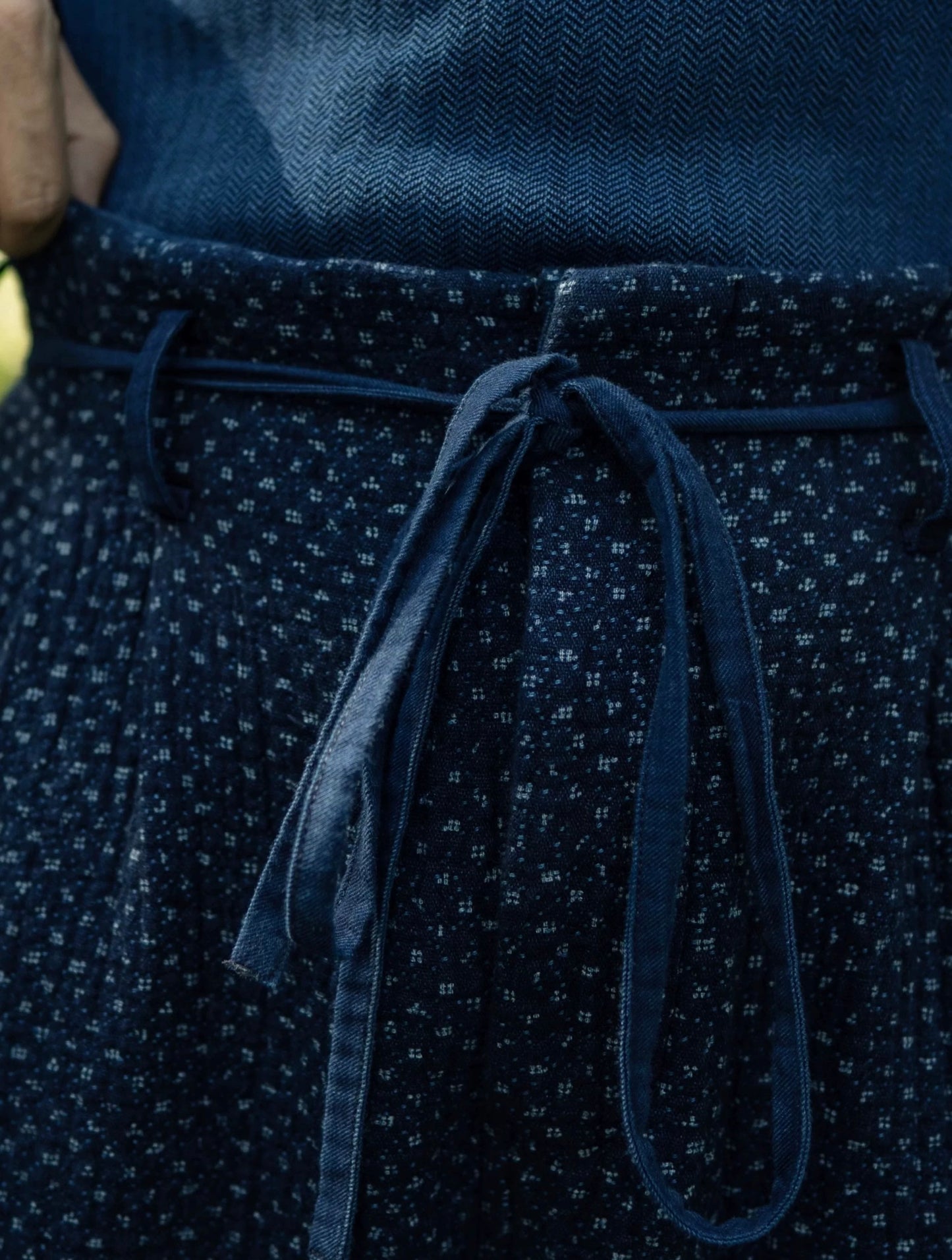 Indigo Dye Sashiko Americana Pants