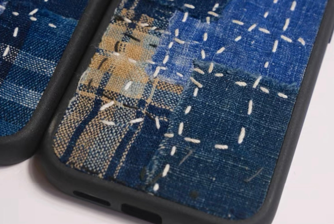 Indigo Dye Sashiko iPhone Cases