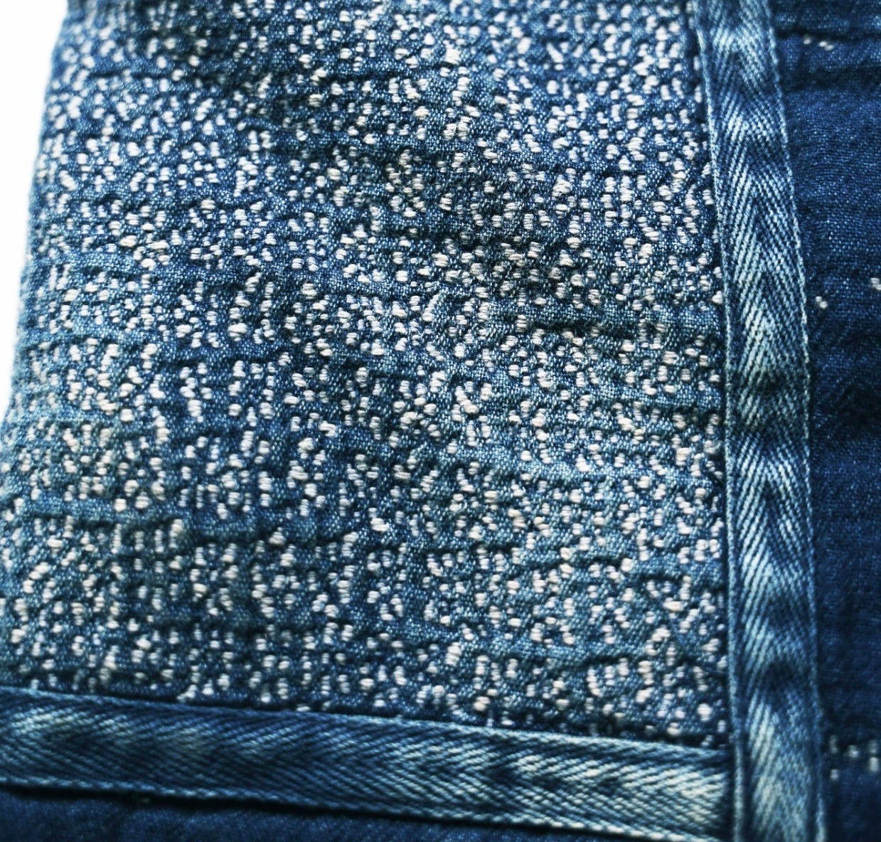 Indigo Dye Sashiko Sakura Shorts