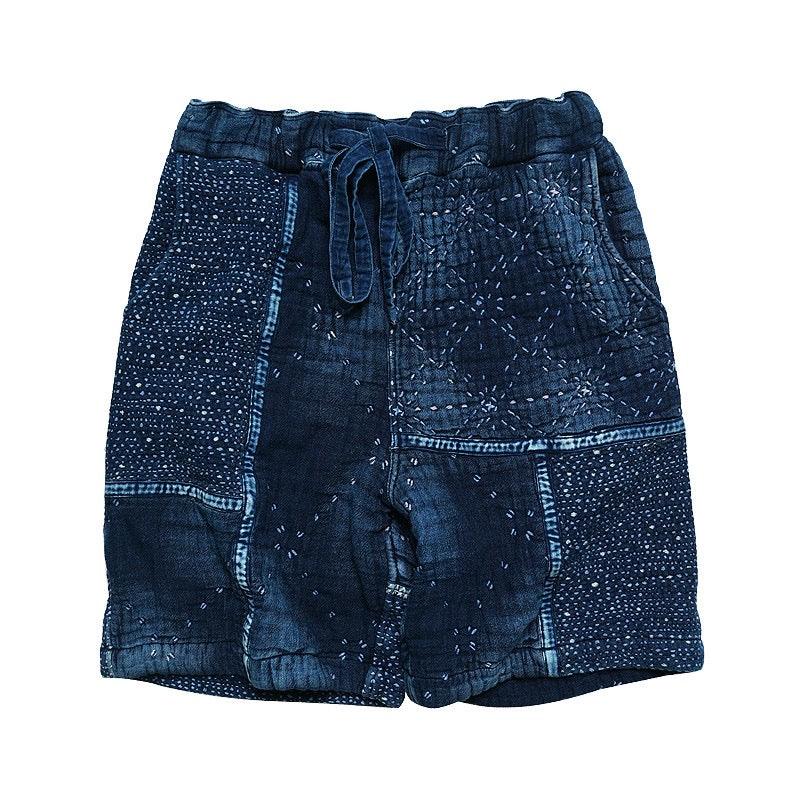 Indigo Dye Sashiko Starry Night Shorts