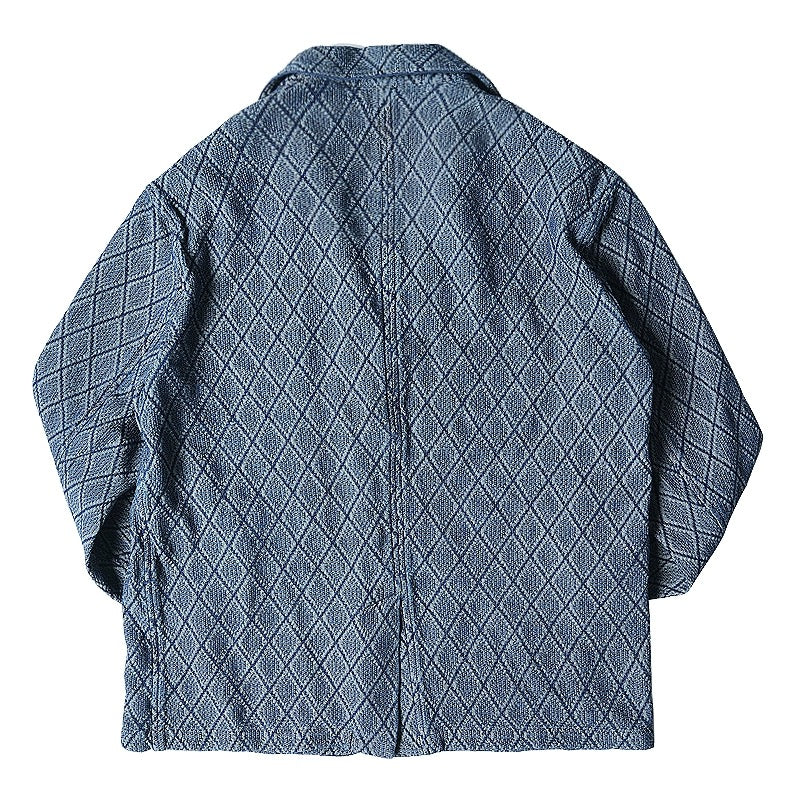 Indigo Dye Jacquard Blazer Jacket