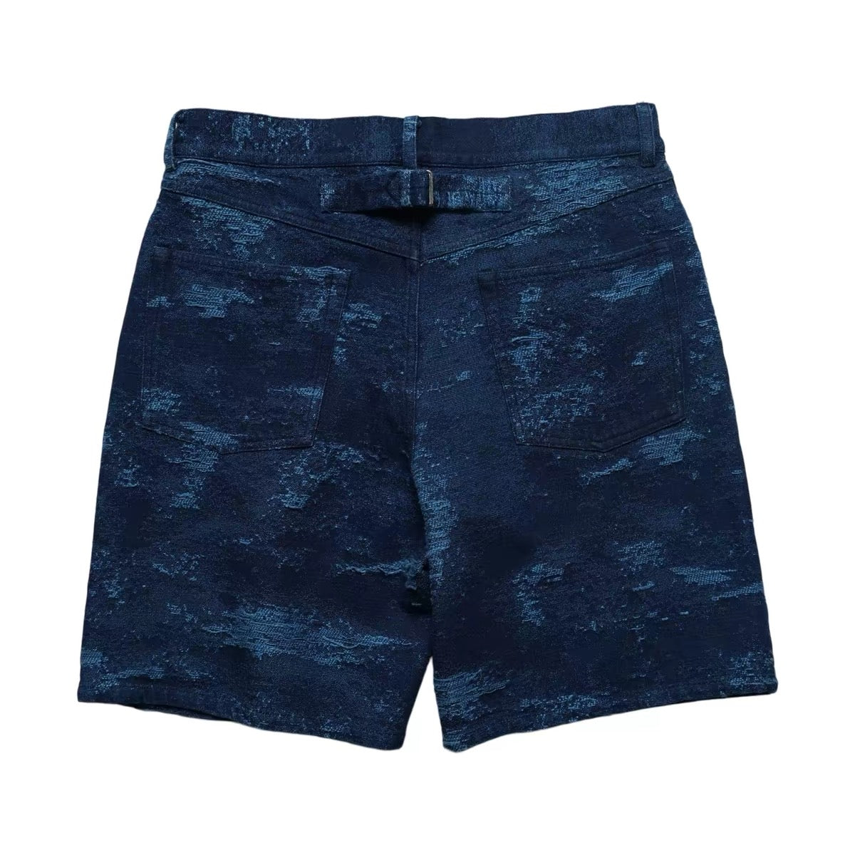 Indigo Boro Textured Patchwork Shorts