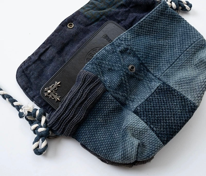 Indigo Dye Patchwork Kendo Bag