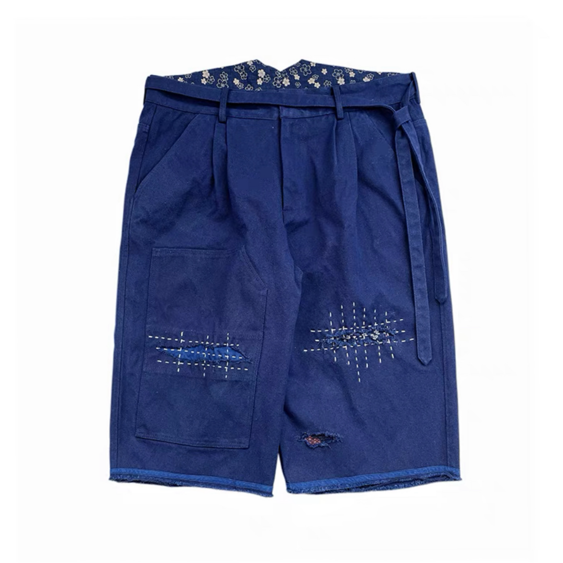 Indigo Dye Patchwork Sashiko Shorts – Indigo Union